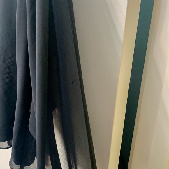 Black chiffon top with lining. - Picture 3 of 3